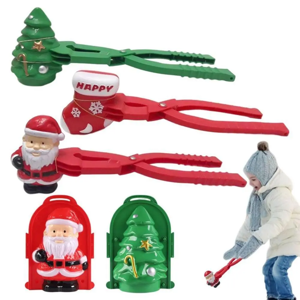Kunststoffen Kerstman Sneeuwbal Maker Kerstboom Kerstman Kerstboom Sneeuwbal Maker Clips Antisliphandvat Draagbaar