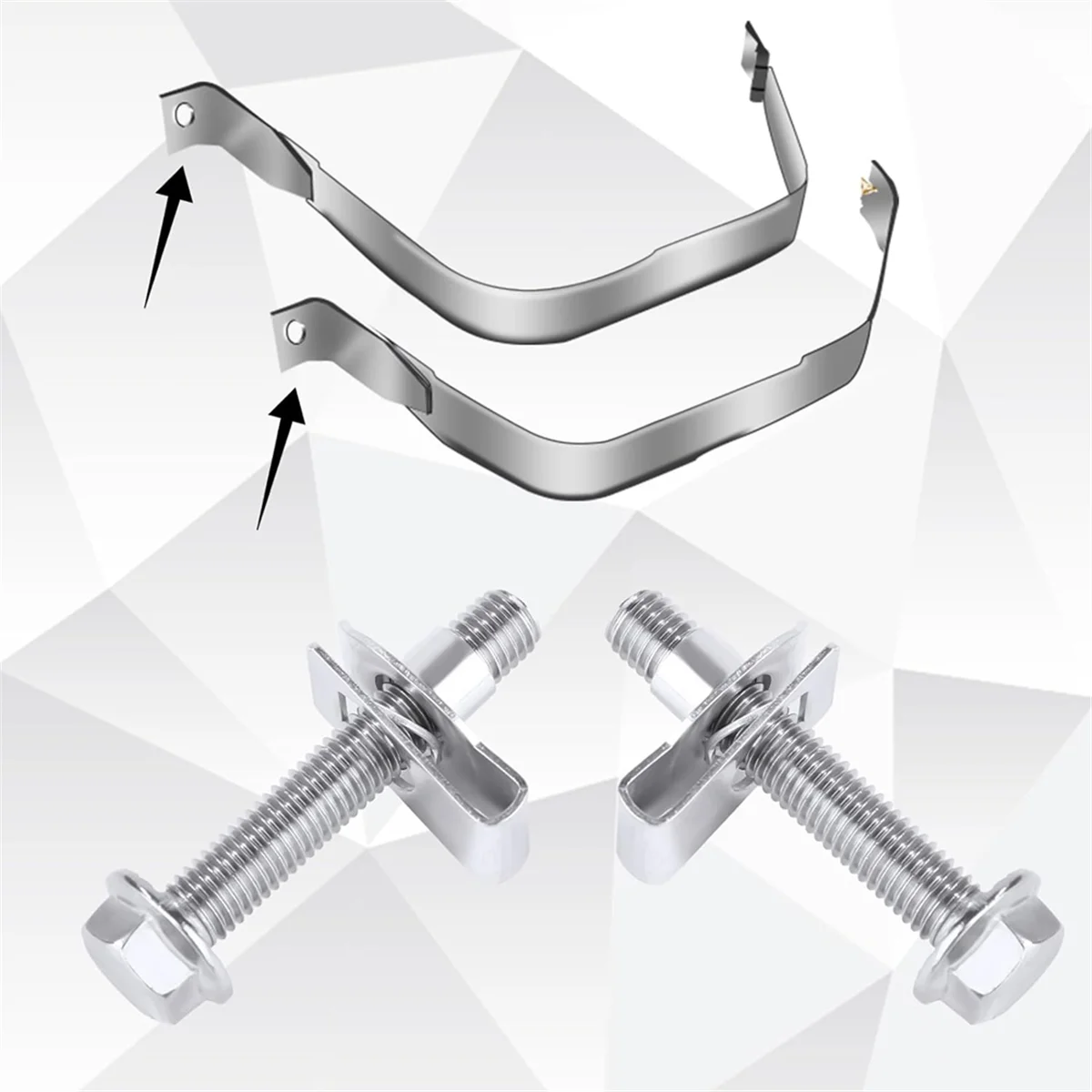 

A002 4Sets Fuel Tank Strap Bolts, Stainless Steel Fuel Tank Strap Hardware Replacement Kit for 1999-2021 Select