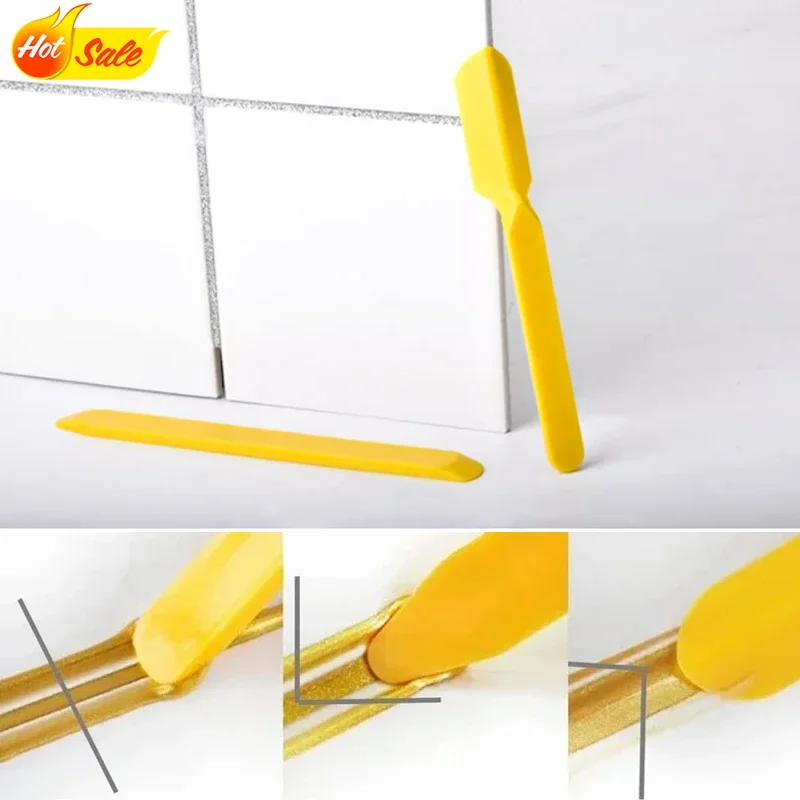 3 pçs parede canto piso telha gap ferramentas de calafetagem plástico calafetagem finalizador conjunto selante raspador suave putty faca fácil ferramenta limpeza