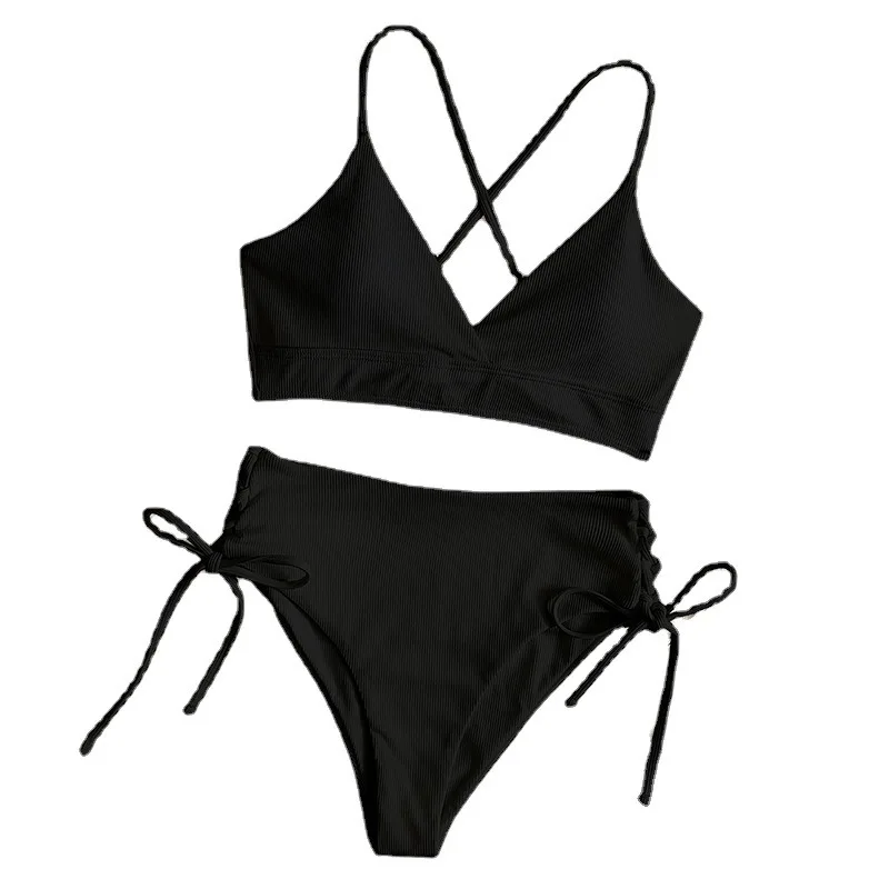 European and American-Style Tie-Side Bikini, Women's Two-Piece Swimwear, Luxurious Bikini, Sexy Swimwear