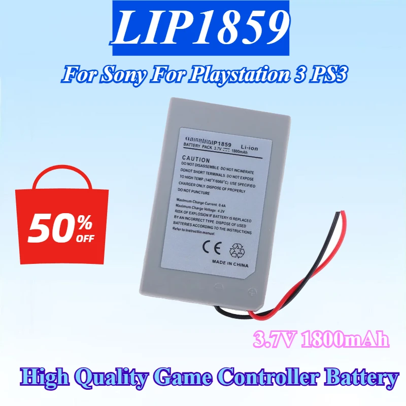 

3.7V 1800mAh PS3 LIP1859 Rechargeable Batteries For Sony For Playstation 3 PS3 Controller Game Replacement Lithium Battery