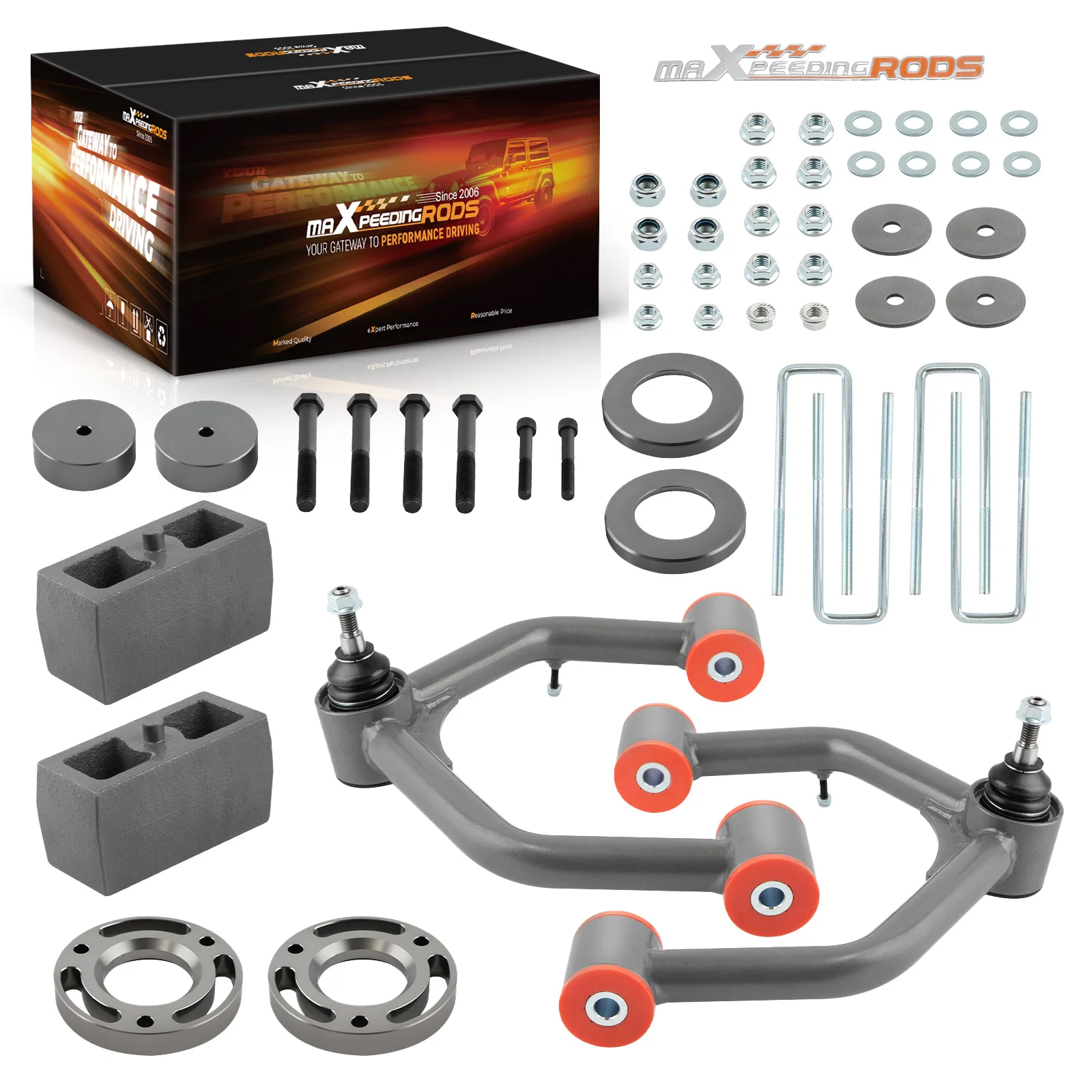 MaXpeedingrods New 2 Inch Lift Leveling Kit For Silverado Trail Boss Sierra AT4 1500 4WD 2019-2024 24-Month Warranty