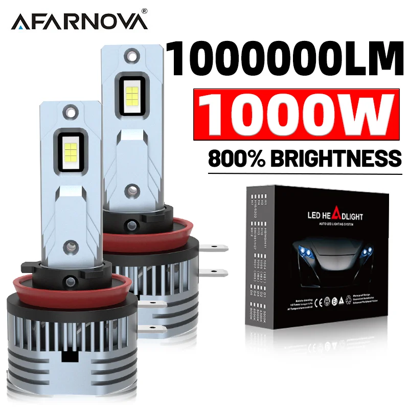 

H11B LED Headlight High Power Headlight Canbus No Error CSP Diode High Low Beam Auto Turbo Fog Lamps Car Ligh 6000K White 12V