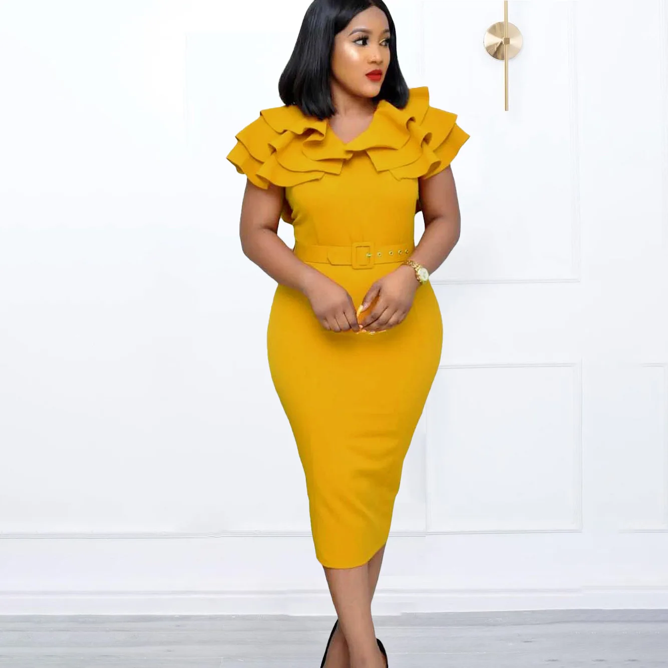 2024 new fashion plus-size skirt skirt short sleeve dress