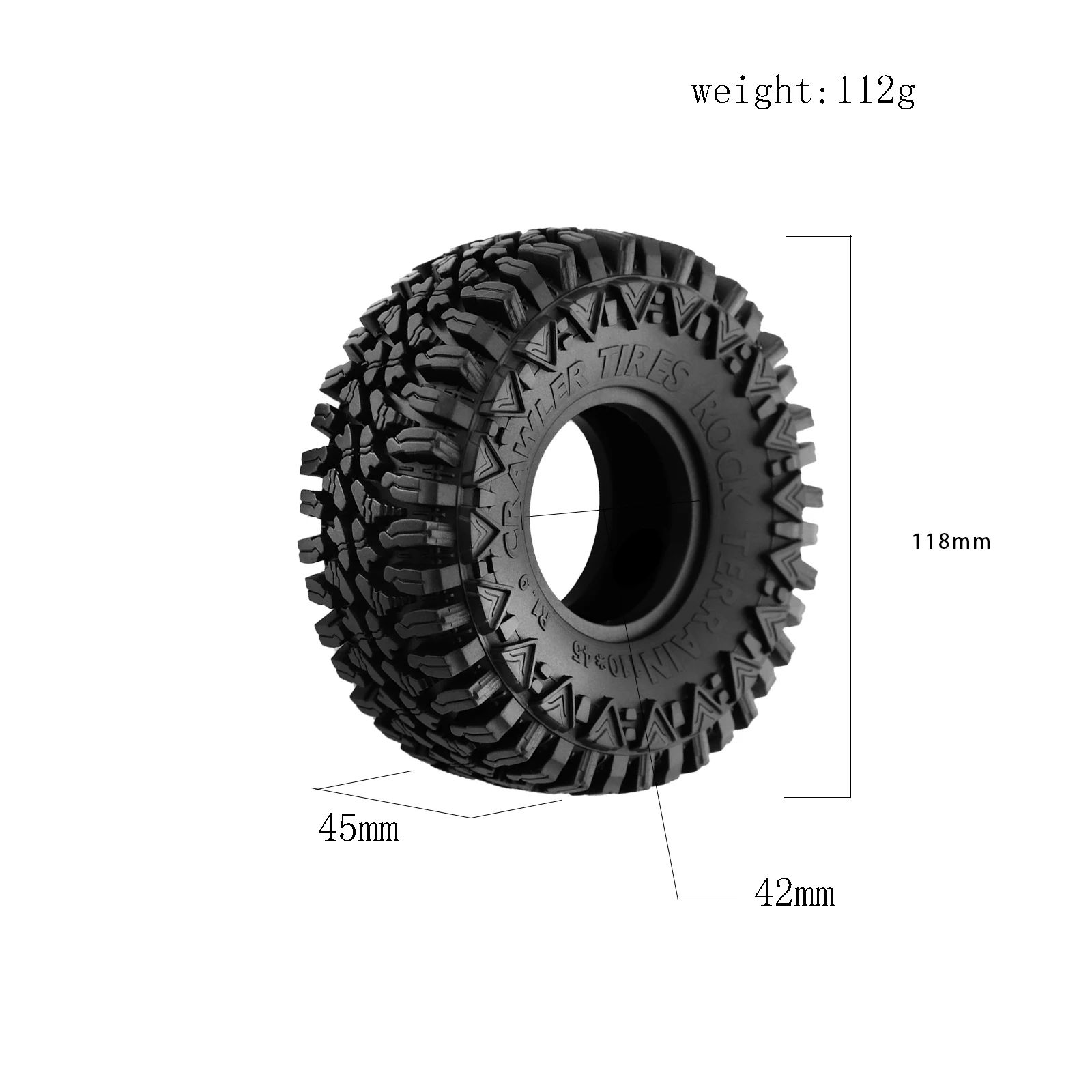 RS RC  1.9 Beadlock Wheel Plastic green Rims Tires Set for 1/10 RC Crawler Car Traxxas TRX4 Axial SCX10 90046 90047 MST HSP Red