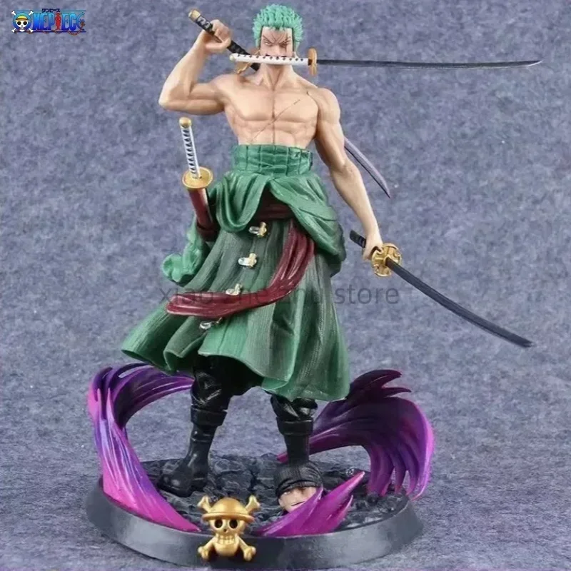 

One Piece Roronoa Zoro Luffy Anime Figure Three-Knife Manga Anime Statue Pvc Action Figure Collection Model Trend Toys Gift