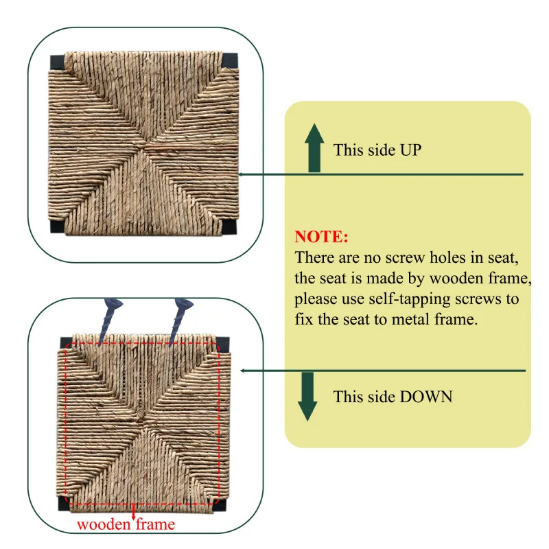مجموعة من 2 كراسي بار صفير الماء المنسوجة بالماء مع دعم الظهر كراسي تناول الطعام بارتفاع المطبخ والمكتب المنزلي #5