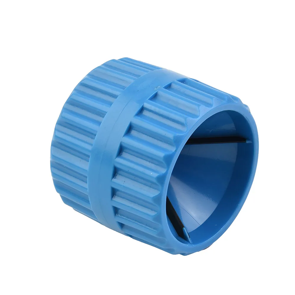 Portable Plastic Pipe Reamer Tool for Deburring and Chamfering PVC PPR Copper Tubing 45x40x40mm with Spring Steel Blade