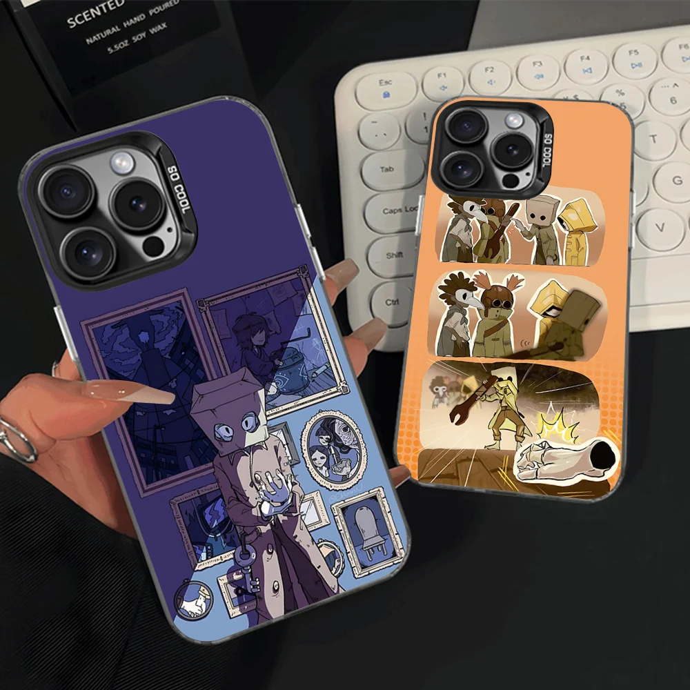 

Little N-Nightmares Series Phone Case For iPhone 16,15,14,13,12,11,Pro,Max,Plus,Mini,XS,SE Anti Fall Black Matte Hard Bumper