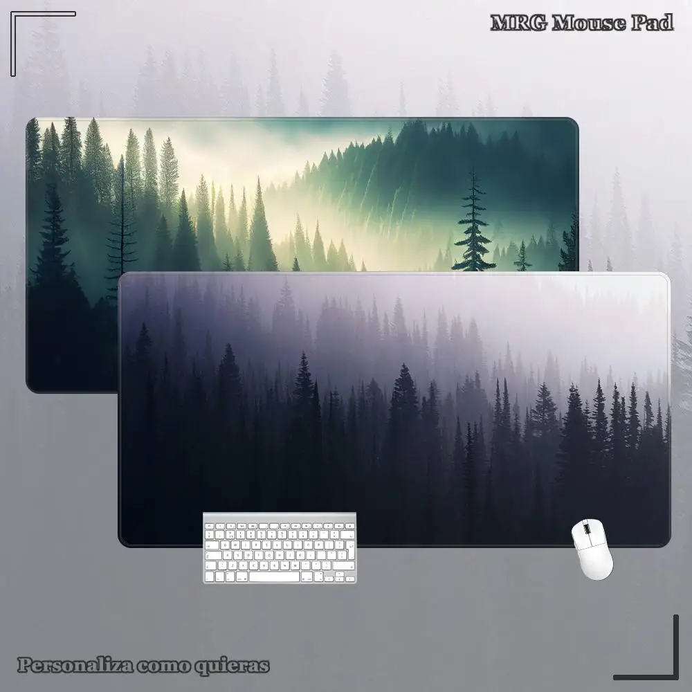 Forest Tischset für den Schreibtisch, ästhetische Schreibtischunterlage, Maus, Gamer, Mauspad, Mauspad, XXL, Tastaturmatte, minimalistische Schreibtischunterlage