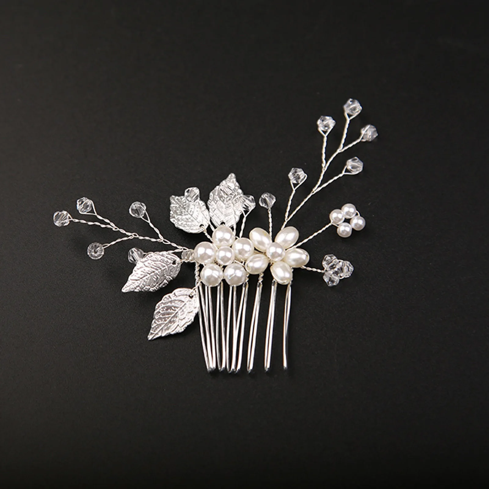 Handmade Bride Flower Side Hair Comb Luxurious Alloy Handmade Hair Accessories for Princess Party Favors Accessories