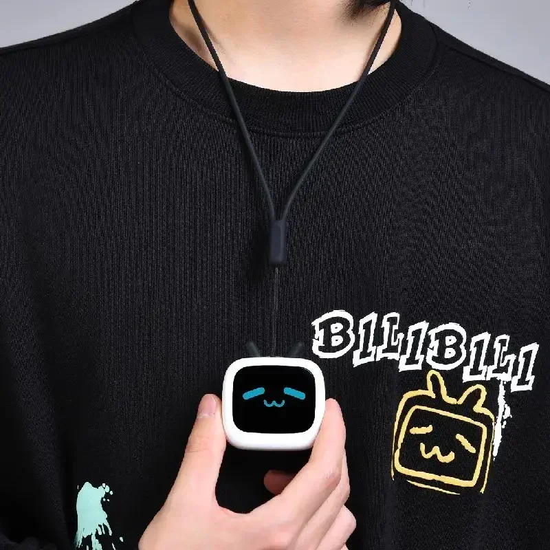 Bilibili CUBE FACE Earphones Small TV LCD Touch Screen True Wireless Bluetooth Portable Creative Mini-TV Headphones Office Gifts