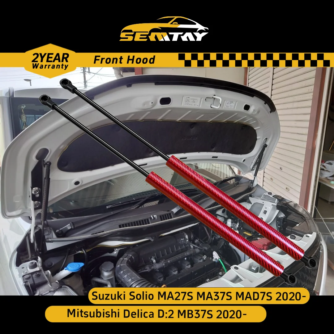 SEMTAY Hood Struts Bonnet Lift Assist Spring Shocks Supports for Suzuki Solio MA27S MA37S MAD7S /Delica D:2 MB37S 2020- Bonnet