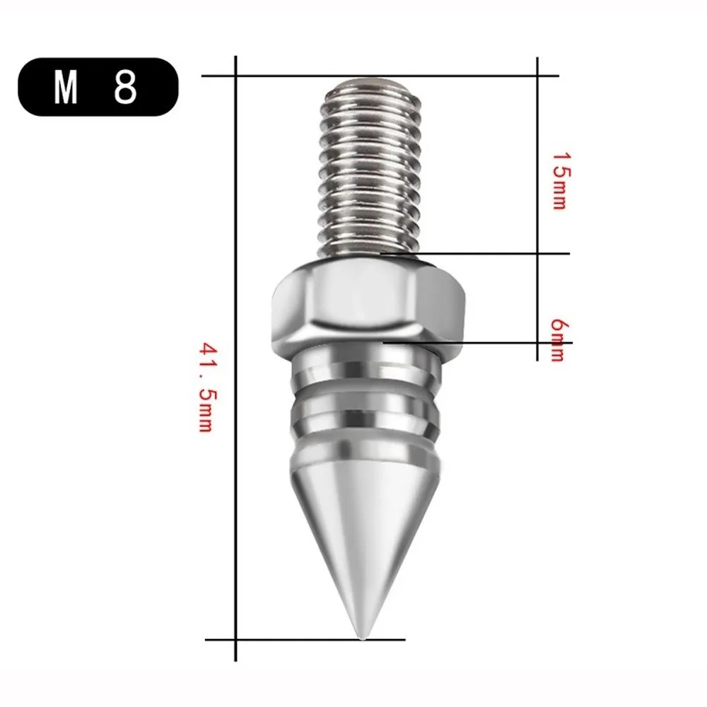 Stainless Steel Audio Isolation Feet Threaded Design M6 M8 M10 Thread Audio Foot Spike Cone Shape Shock Absorbing