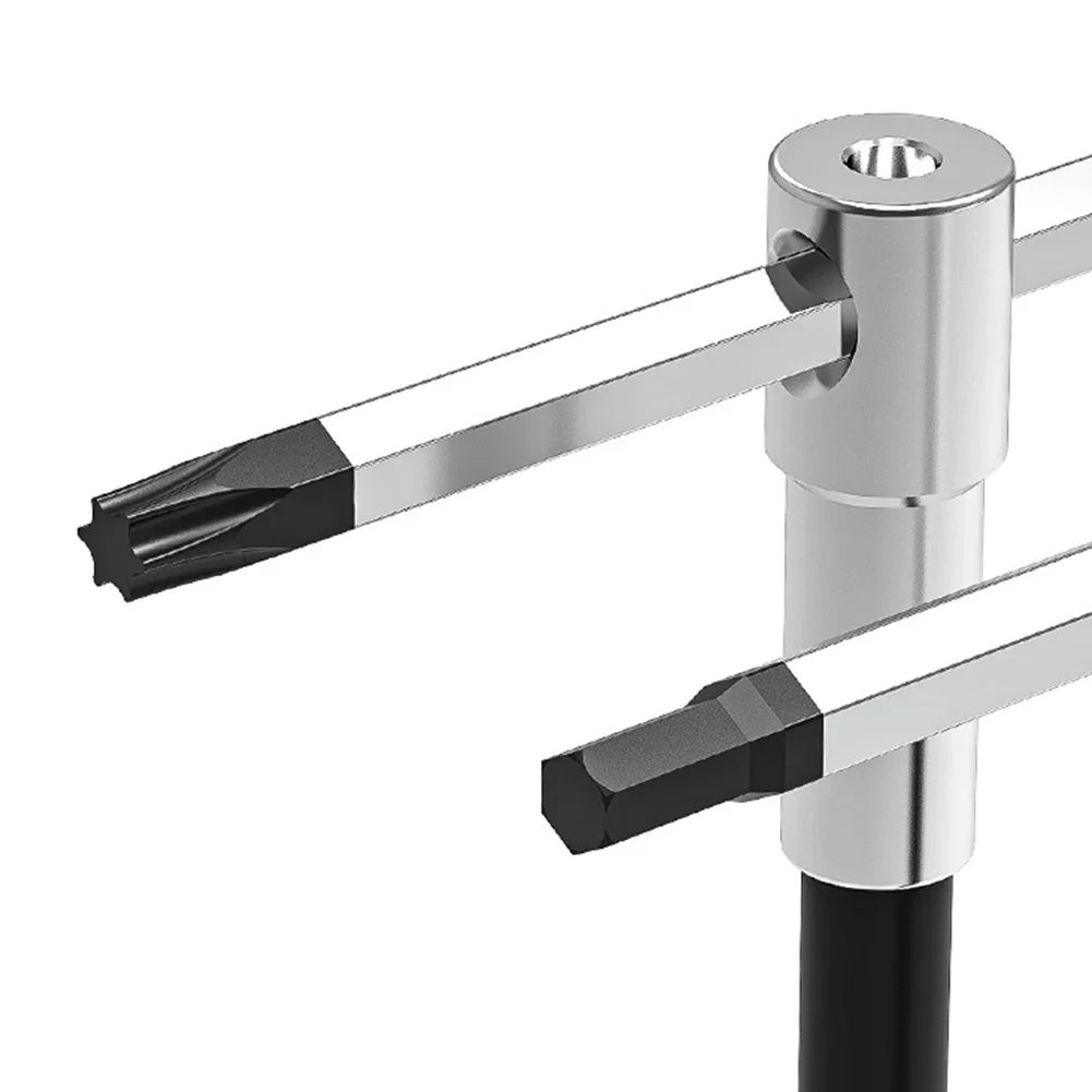 2/2.5/3/4/5/6/8/10mm/T25 Torx Screwdriver Bike T-Handle Hex Wrench Spanner T-shaped Extended T-Socket Wrench 3-Way Repair Tools