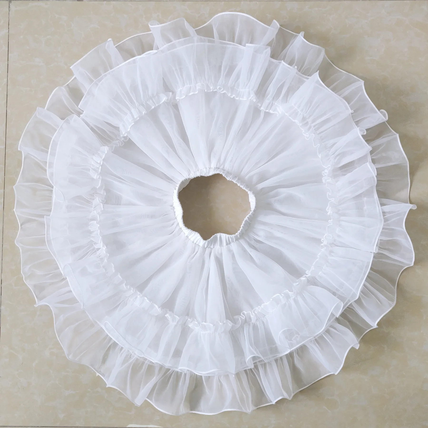 Girls Layeres Thickened White Fluffy Lolita Petticoat Underskirt Canopy Kids Support Boneless Soft Ballet Tutu Skirt Mini 2-12Y