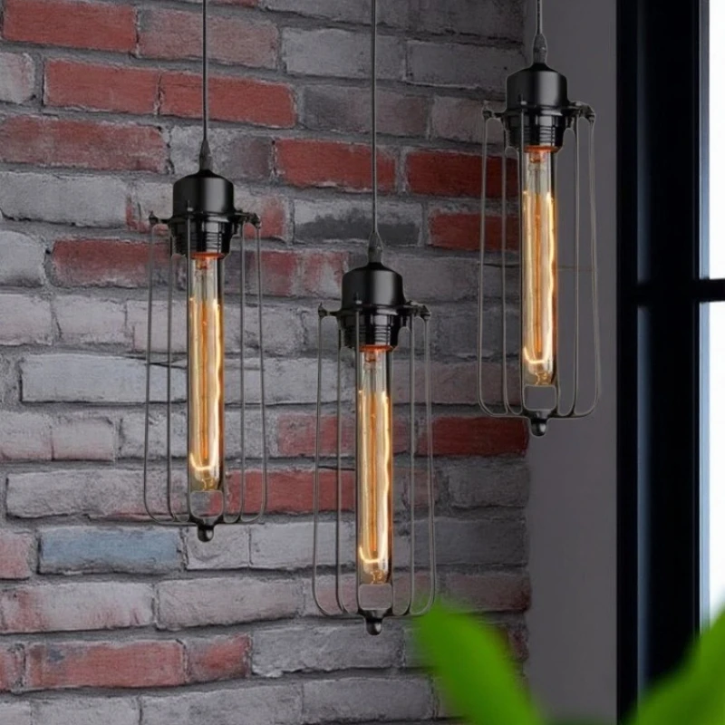 

Industrial Style Retro Pendant Lamp Iron Simple Style Chandelier Handing Lamp Restaurant Coffee Living Room Indoor Home Decor