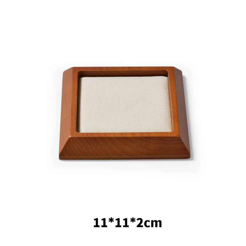 Oirlv Solid Wood Jewelry Organizer Tray Stackable Brown 7