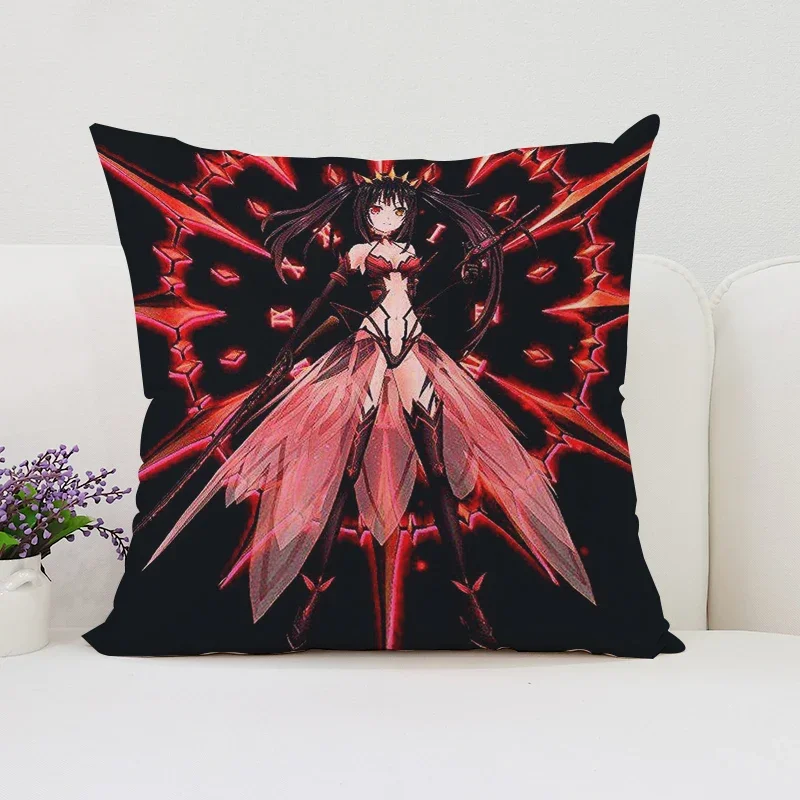 Cute Tohka Yatogami Yoshino Tokisaki Kurumi Square Pillow Case Date A Live Anime Cushion Covers Pillowcase for Home