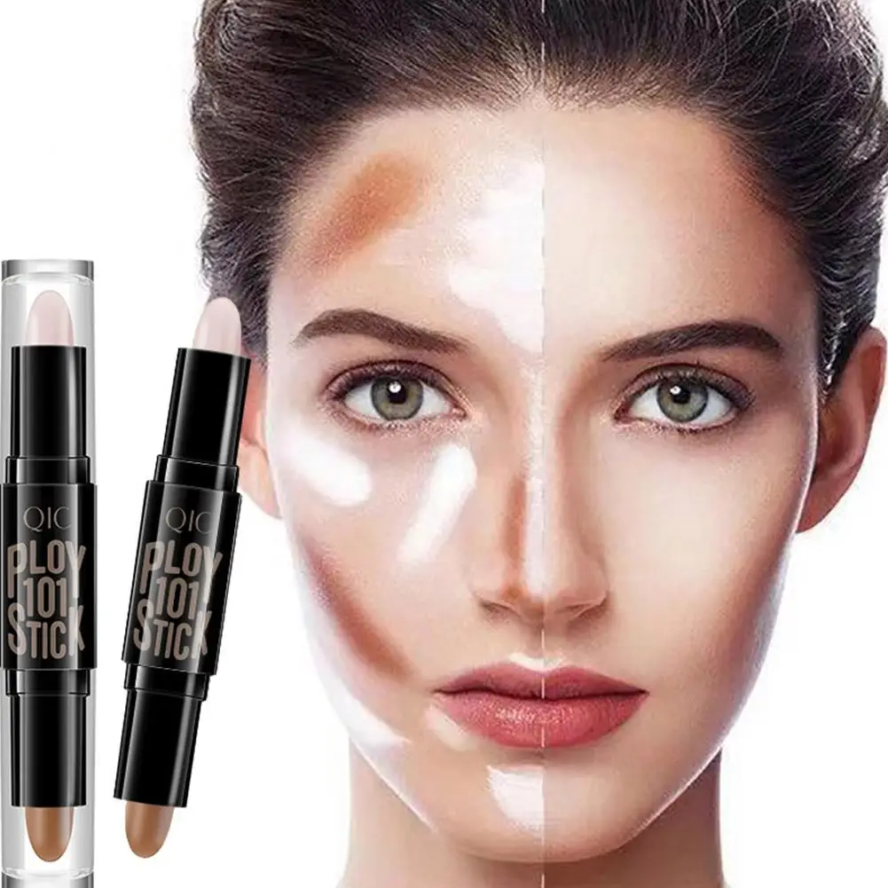 Double Head Highlighters Face Contouring Bronzers Concealer Concealer 3D Lighters Makeup Corrector Contour High Stick Pen J6T5