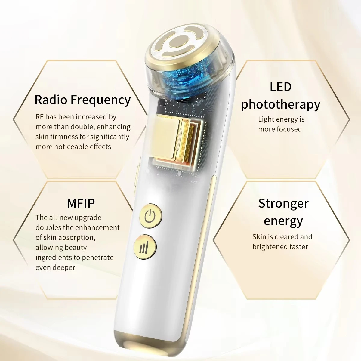 3 التروس جهاز رفع الوجه مدلك الوجه أداة تجميل العين للاستخدام المنزلي EMS جهاز تنغيم الوجه مكركرنت