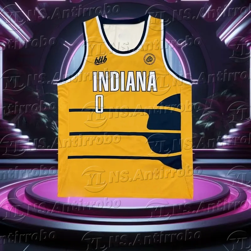 25-26 الصيف الرجال اللياقة البدنية كرة السلة موحدة سريعة الجافة قصيرة الأكمام ملابس رياضية الرطوبة فتل قميص رياضي