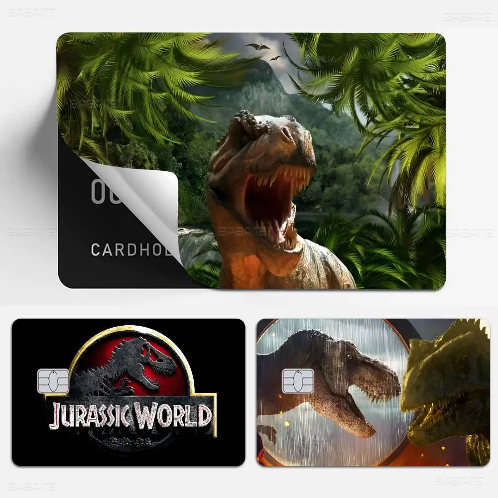 ديناصور الكرتون الحديقة الجوراسية أزياء لطيف الكرتون القط اللوحة لعبة فريدة من نوعها فيلم ملصق حالة الجلد لبطاقة الائتمان لا رقاقة #3