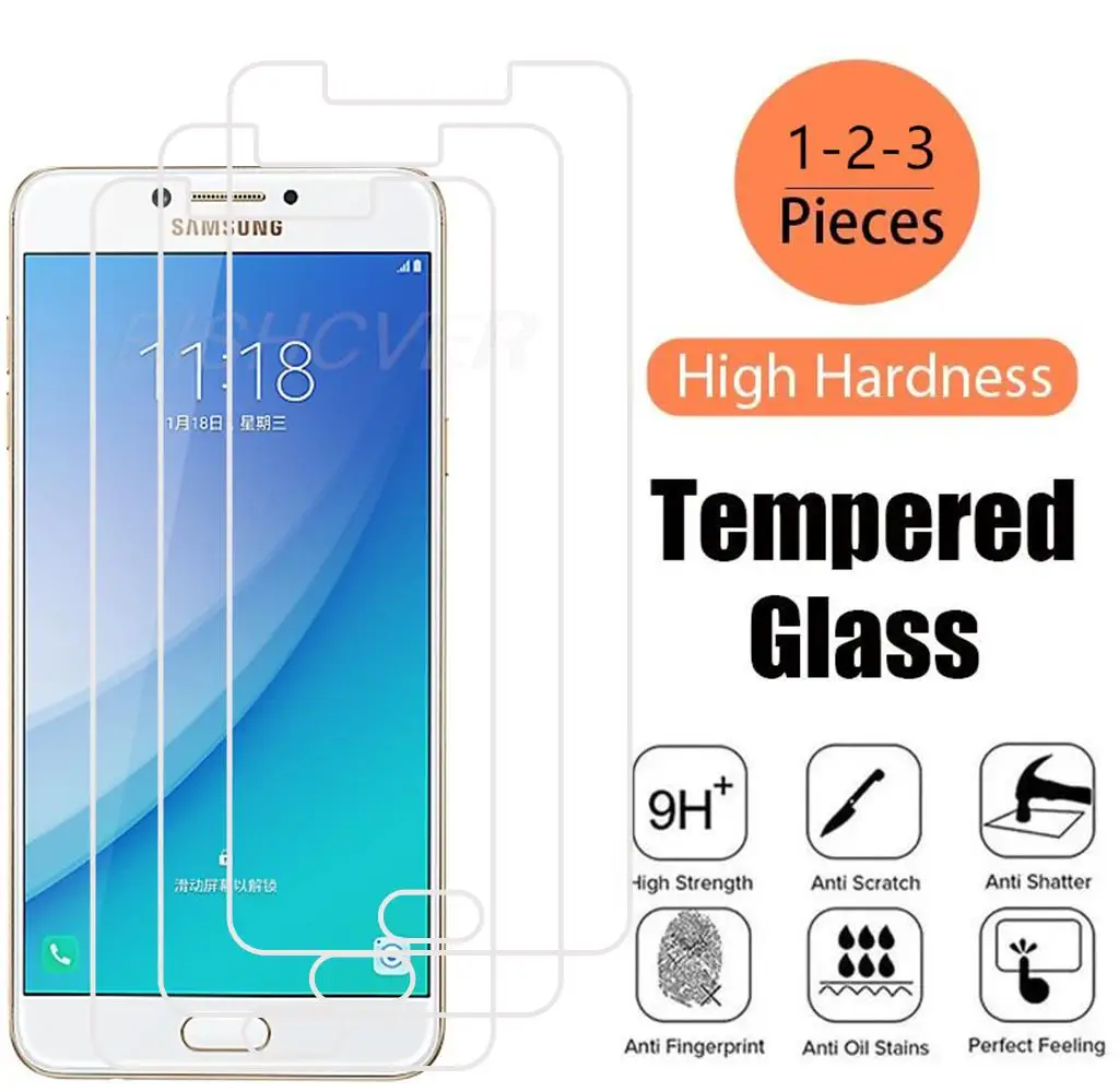 Vidro temperado para samsung galaxy c7 pro protetor de tela de vidro para samsung galaxy c7 pro c7010 c701f película protetora