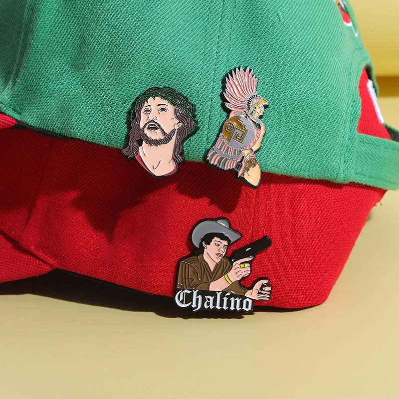 Chalino Sanches Golf Ball Hat Pins Decorative Enamel Pins Backpack Clothes Brooches Lapel Badge Golf Supplies Gift for Friends