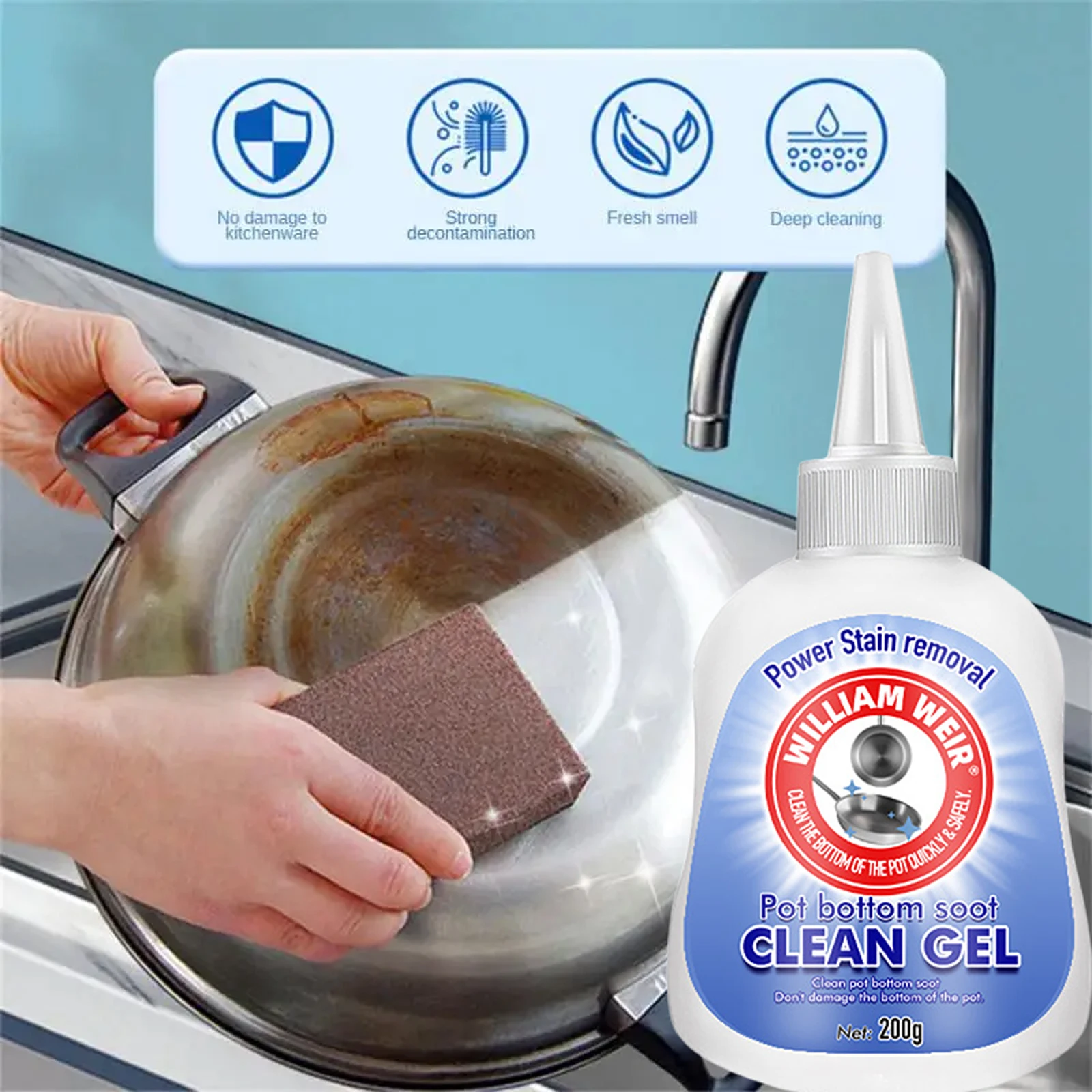 

Средство для удаления черного дна гелевого горшка Сильные масляные пятна Черный горшок Очиститель для удаления черного кастрюли из нержавеющей стали с черной шкалой Очиститель тяжелых масляных пятен