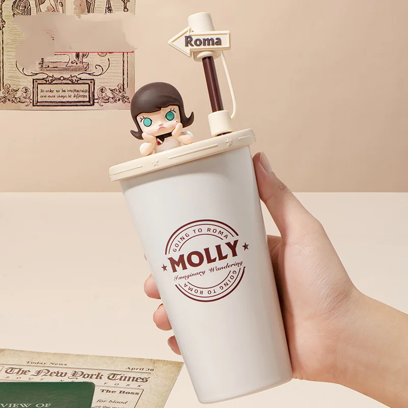 

MOLLY Jmaginaty Wandering Series Cute Cartoon Straw Cup 100% Original Genuine Kawaii Collection Real Shot
