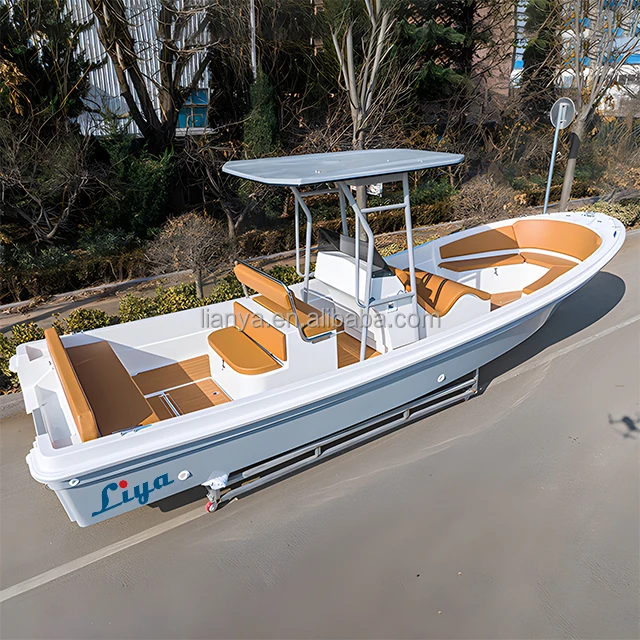 Liya 25ft Fishing Boats Without Engine Center Console Fishing Boat