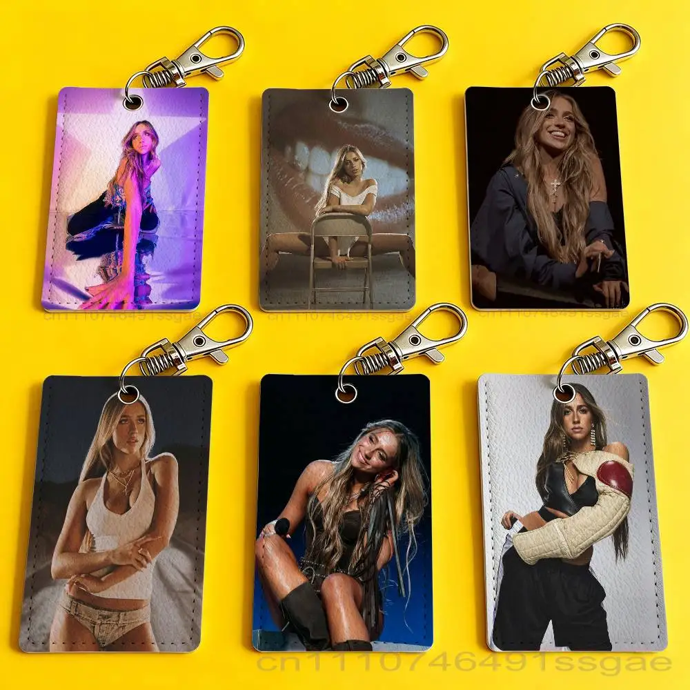 T-Tate Singer M-Mcrae Card Holder Men And Womenn Universal Antirust Keychain Learther Access Drop Key Tag Ring