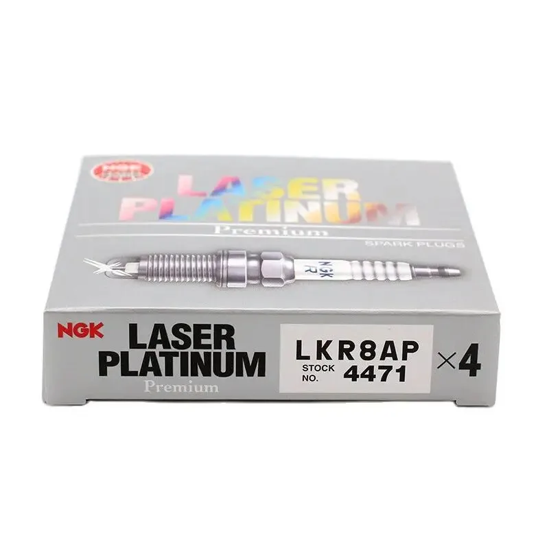 4Pcs NGK Platinum Spark Plug LKR8AP 4471 for BMW 3/5/6 E90 E92 E93 M3 E60 E61 M5 E63 E64 M6 2004-2013