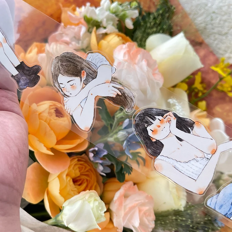 cinta-adhesiva-decorativa-pet-de-50mm-10m-con-diseno-vintage-de-personajes-femeninos-y-paisajes-material-creativo-para-diario-collage-scrapbooking-y-papeleria