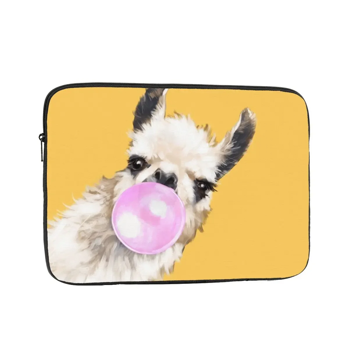 Bubble Gum Sneaky Llama Notebook Laptop Bag Case Pouch 10 12 13 15 17 Inch For Macbook Air Pro Tablet Shockproof Case Bag