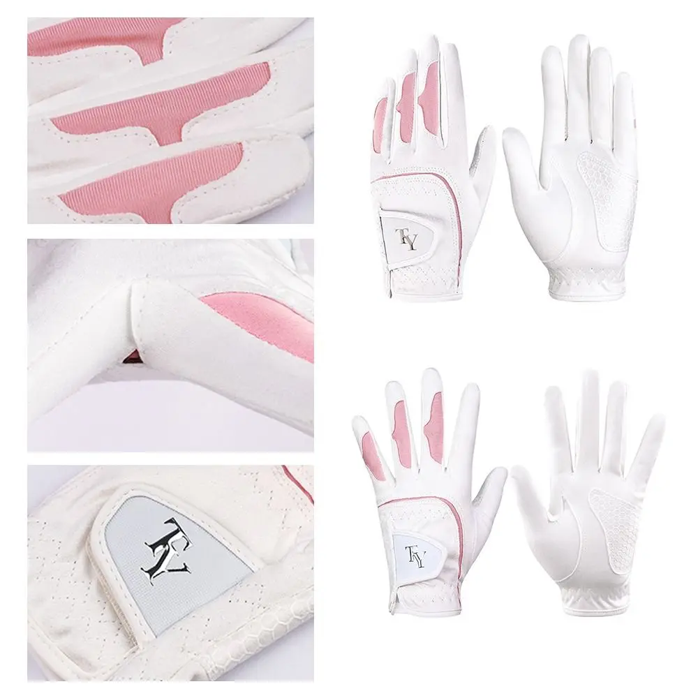 

Comfortable Women's Sport Gloves Breathable Full Finger Full Finger Golf Gloves Left Right Hand Professional Golf Mittens