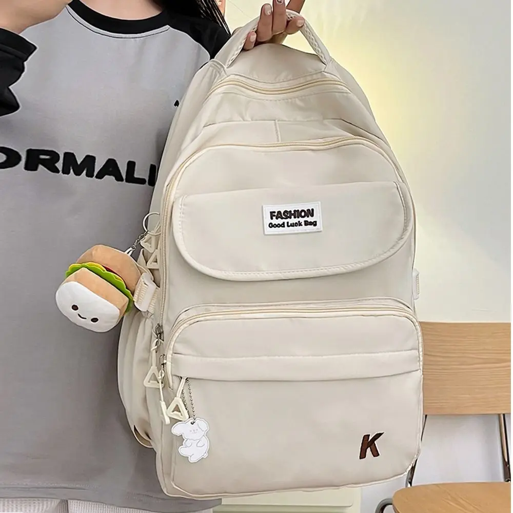 حقائب مدرسية للطلاب الكوريين مقاومة للماء وأشرطة قابلة للتعديل حقيبة ظهر للطلاب الجامعيين بسحاب للإغلاق حقيبة ظهر خفيفة الوزن للفتيات