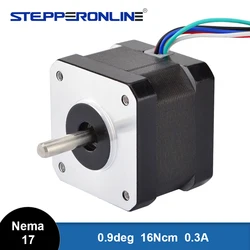 STEPPERONLINE Nema 17 0.9 Stepper Motor Unipolar 0.9deg 16Ncm(22.66oz.in) 0.3A 42x42x34mm 6 Wires