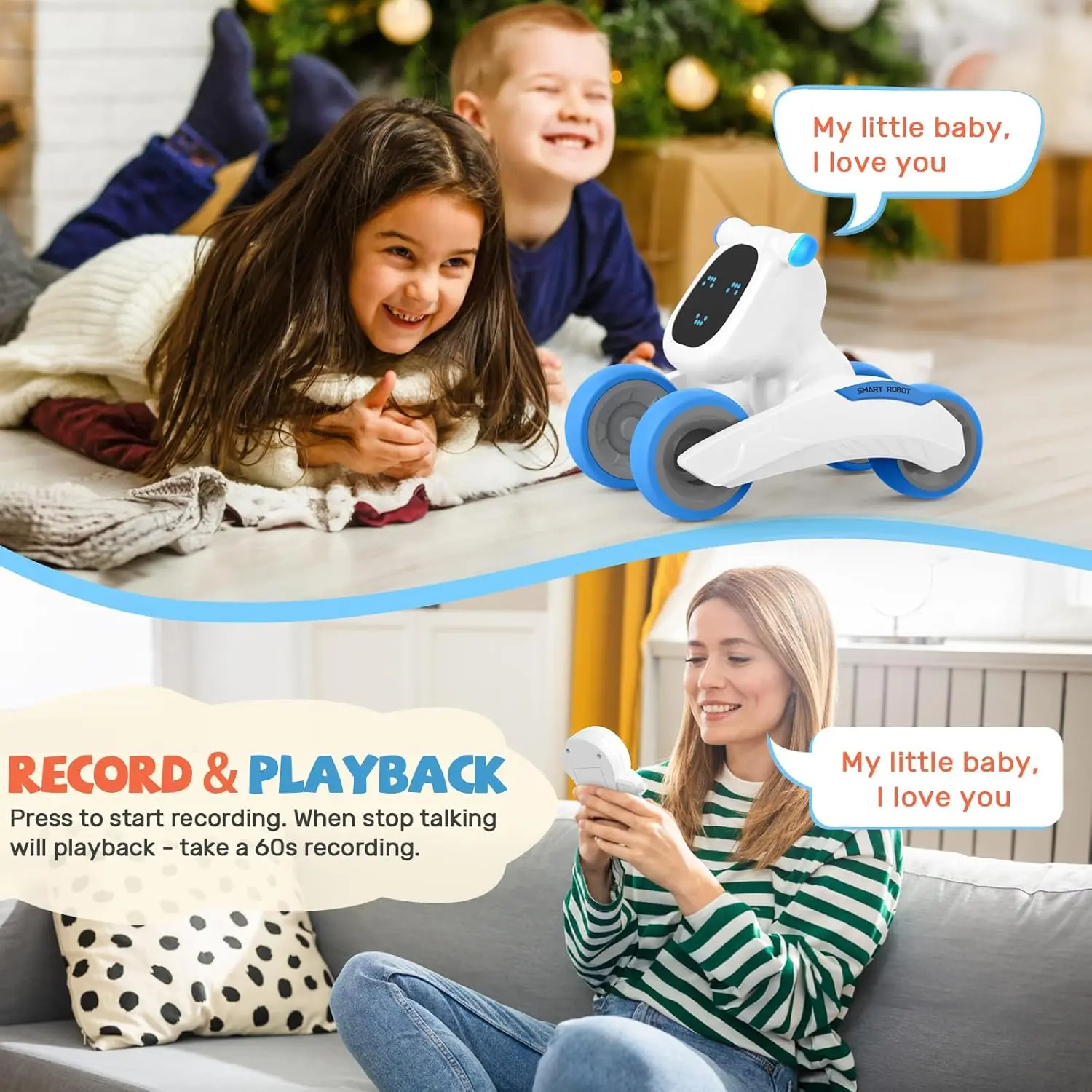 Perro Robot RC inteligente, acrobacias electrónicas inteligentes, mascotas, comando de voz, música de baile, sentido táctil, interactivo, parlante, Robot RC, Juguetes