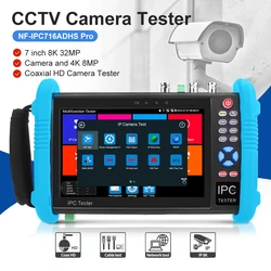Noyafa 7inch CCTV IPC Tester 8MP AHD CVI TVI SDI Camera Tester VGA HDMI Input IPC716ADHS Camera Security Monitoring Cable Tester