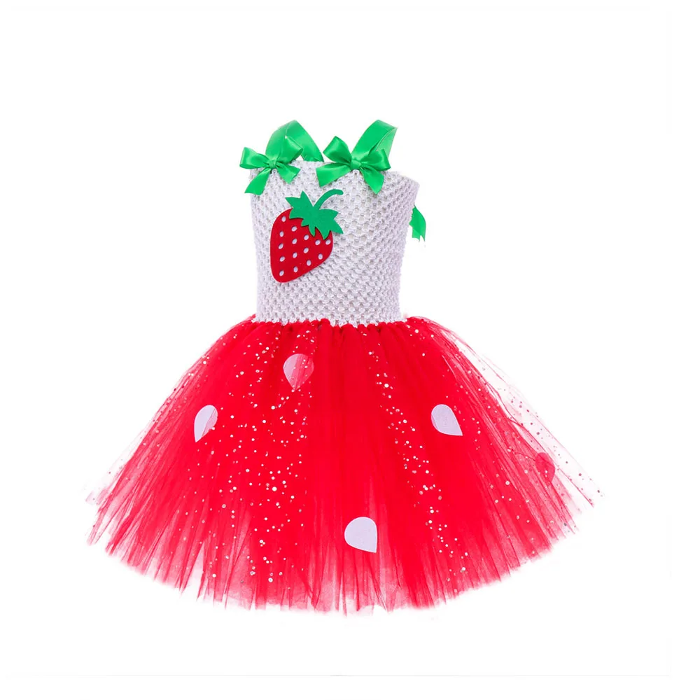 Niedliches Baby-Ballett-Tutu, Erdbeer-Spitzen-Prinzessinnenkleid, Kinder-Geburtstagskostüm, Rollenspiel-Wassermelonen-Weihnachtskleid, Geschenk – Detail 32