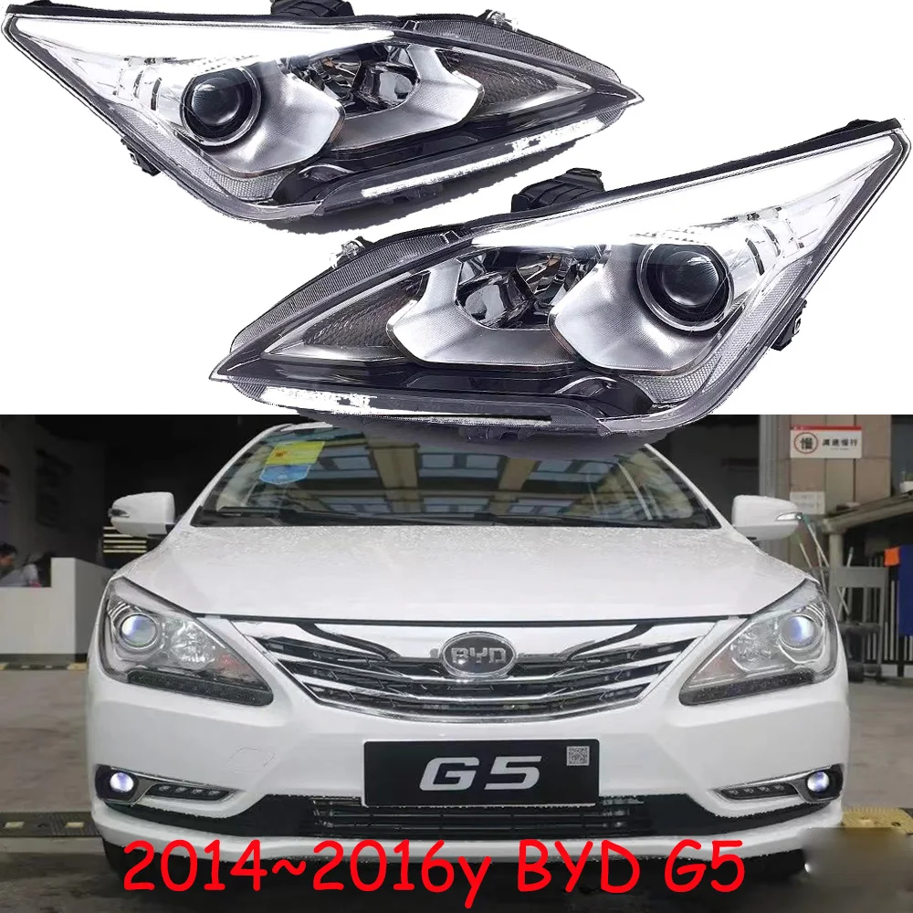 

1pcs car bupmer head light for BYD G5 headlight daytime light 2014~2016y car accessories DRL fog for BYD G5 headlamp