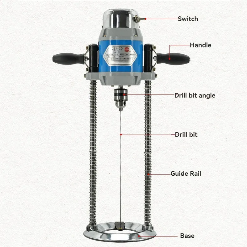 6/8/10inch drilling machine, cloth drilling machine, positioning electric drill, clothing fabric cutting and punching machine