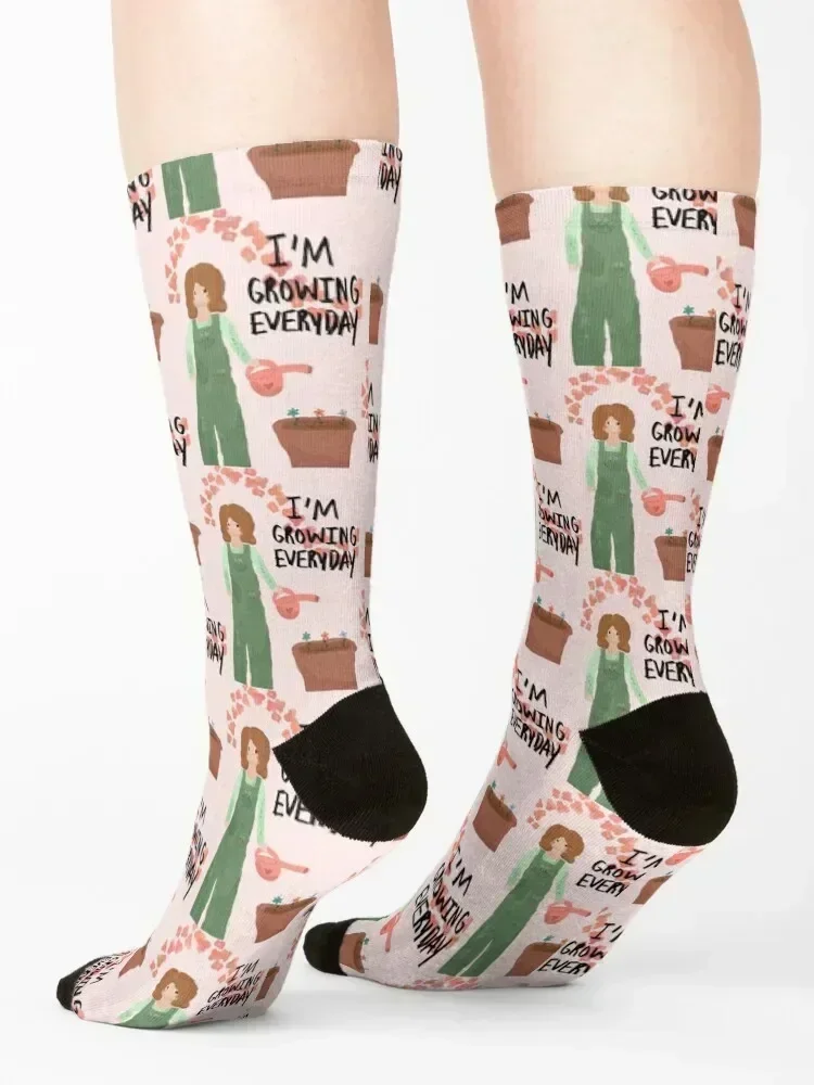 I’m growing everyday Socks ankle winter thermal new year Crossfit Socks Women Men's