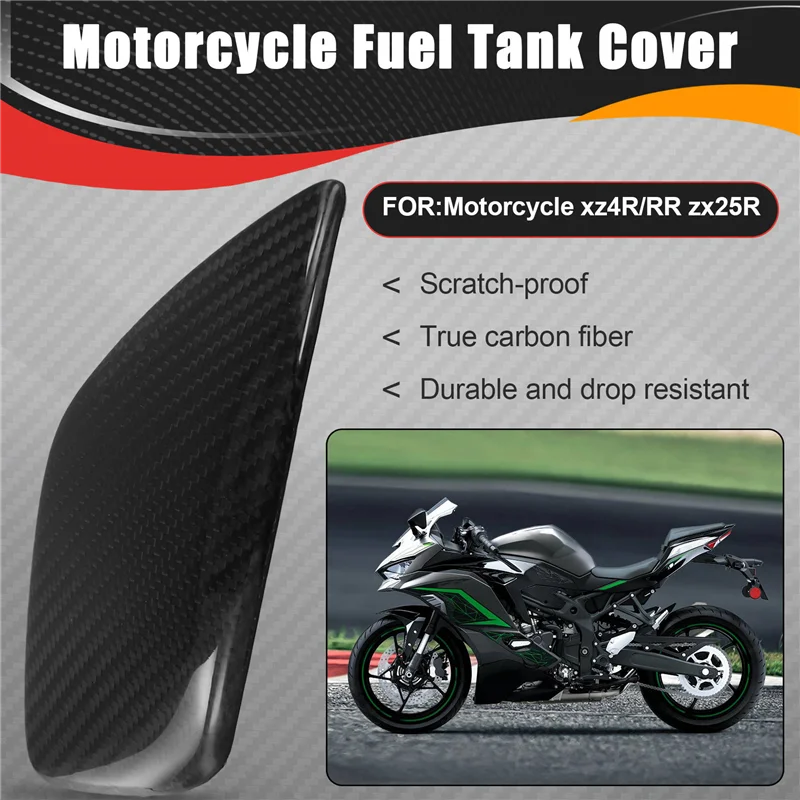

A80X-Motorcycle Fuel Tank Protective Cases Carbon Fiber Decoration Sliders Protector Covers For KAWASAKI ZX-4R/RR/25R