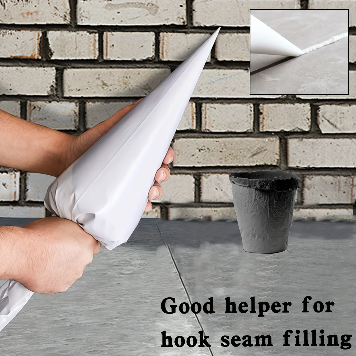 100pcs Tile Grout Masonry Mortar Bag with Molded in Tip Tear Puncture Resistant Heavy Duty Vinyl Piping Cement Bag