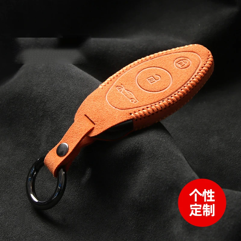 Customized High-end Car Key Case For Mclaren 720S GT 570 600LT 540C P1 CAlcantara Suede Key Chains Key Cover Case Fob Keychain