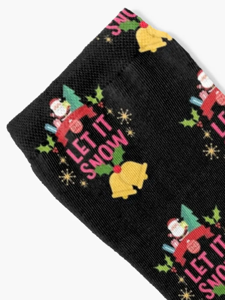 Let it snow Socks Anti-Slip Socks Man Cycling Socks