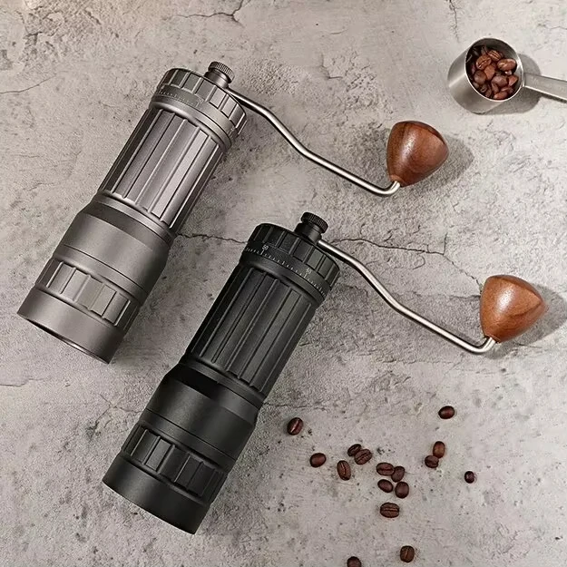 Coffee Accessories Portable Mini Manual Coffee Grinder, Stainless Steel 5/6/7-point Conical Burr Core